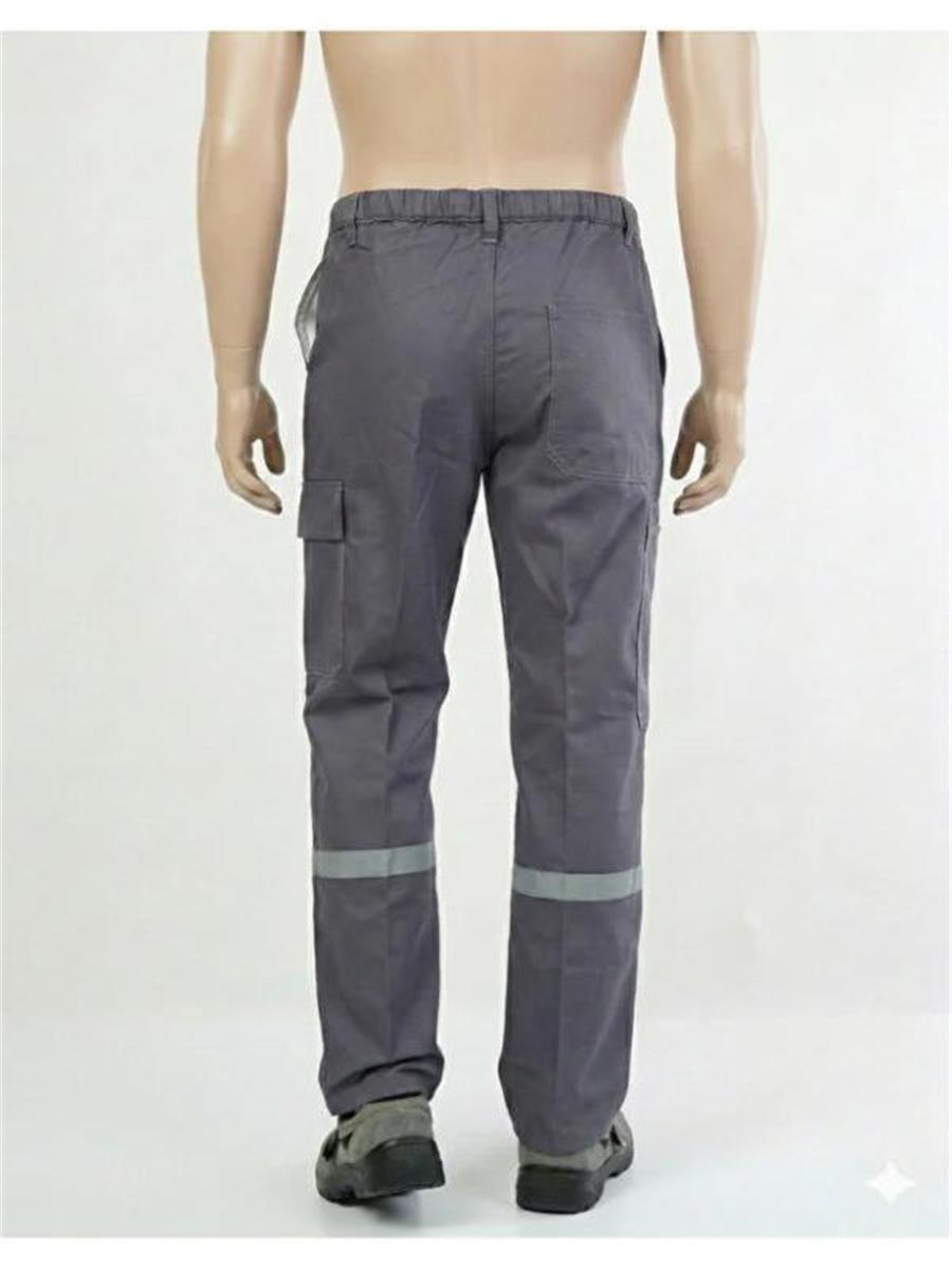 Kışlık İş Pantolonu Gri 7*7 Gabardin Kumaş %100 Pamuklu